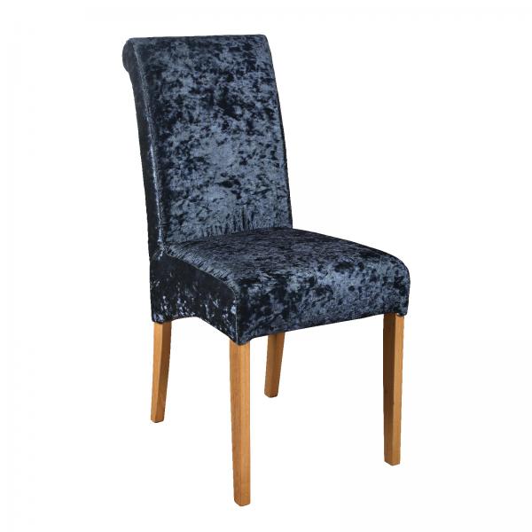 Edwin Luxury Opulence Velvet Rollback Dining Chair - The Furniture Mega Store 