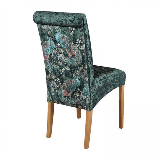 Edwin Luxury Opulence Velvet Rollback Dining Chair - The Furniture Mega Store 