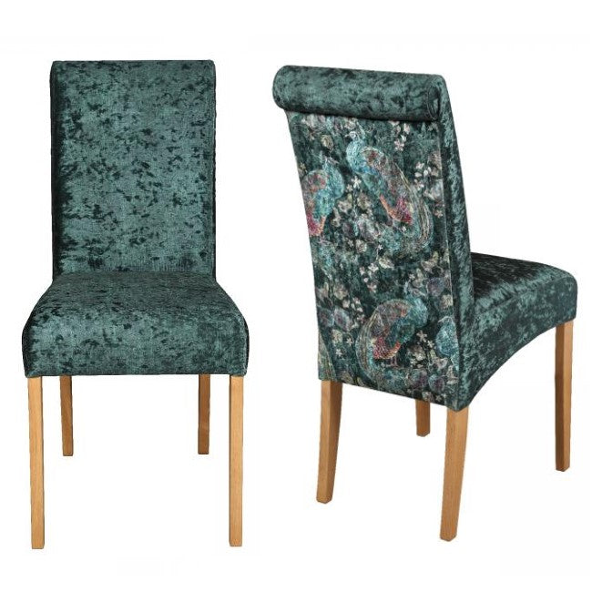 Edwin Luxury Opulence Velvet Rollback Dining Chair - The Furniture Mega Store 