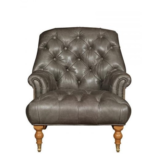 Willow Vintage Leather Tufted Chair - Choice Of Feet & Leathers - The Furniture Mega Store 