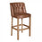 Bishop Brown Vintage Leather Buttoned Bar Stool - The Furniture Mega Store 