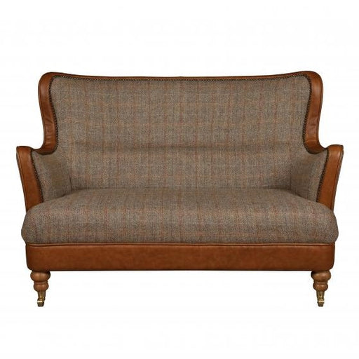 Elliot Sofa & Armchair Collection - Bespoke Harris Tweed & Vintage leather - The Furniture Mega Store 