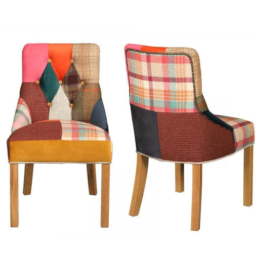 Stanton Buttoned Patchwork Dining Chair