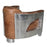 Aviator Brown Aniline Vintage Leather Tub Chair & Footstool Collection - The Furniture Mega Store 