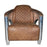 Aviator Brown Aniline Vintage Leather Tub Chair & Footstool Collection - The Furniture Mega Store 