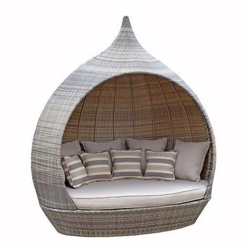 Pearl Rattan Garden Day Bed - Choice Of Colours - The Furniture Mega Store 