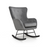 ERICA BRUSHED VELVET GREY ROCKING CHAIR - The Furniture Mega Store 