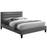 Picasso Grey Marl Fabric Bedstead 4ft 6 Double Bed - The Furniture Mega Store 