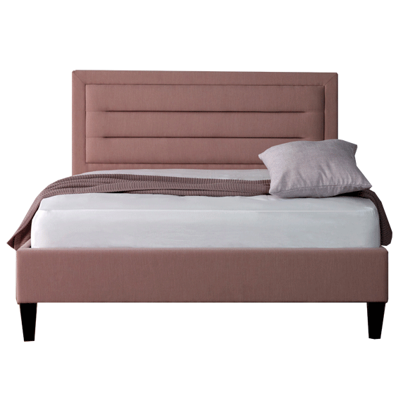 Picasso Pink Fabric Bedstead 4FT Small Double - The Furniture Mega Store 