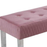 Pink Velvet Tufted Dining Bench With Chrome Legs - 140cm - The Furniture Mega Store 