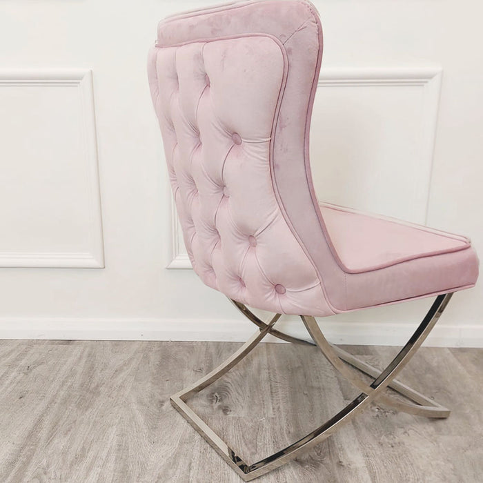 Dining Room Pink Chair Chrome Legs Dining Room Pink Dining Chairs