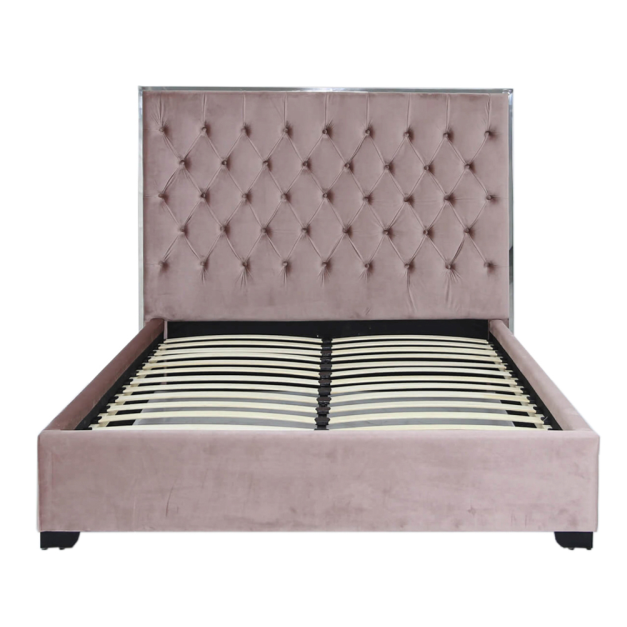 Pink Monaco 5FT King Size Bed Frame - The Furniture Mega Store 