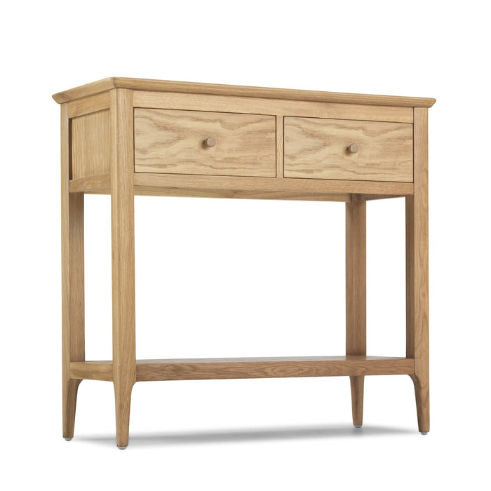 Berkley Nordic Oak 2 Drawer Console Table - The Furniture Mega Store 