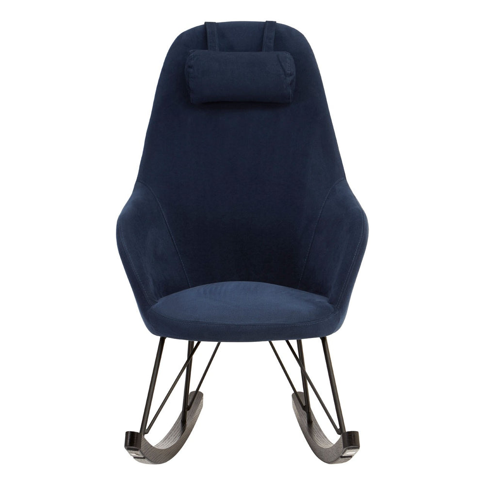 Rafferty Rocking Chair - Blue Fabric - The Furniture Mega Store 