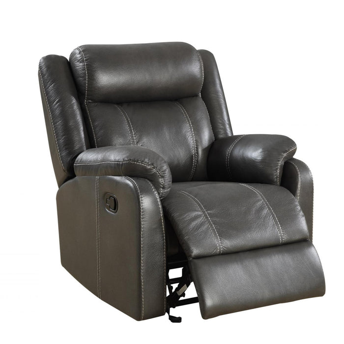 Leeds Recliner Sofa & Armchair Collection - Gun Metal Grey - The Furniture Mega Store 