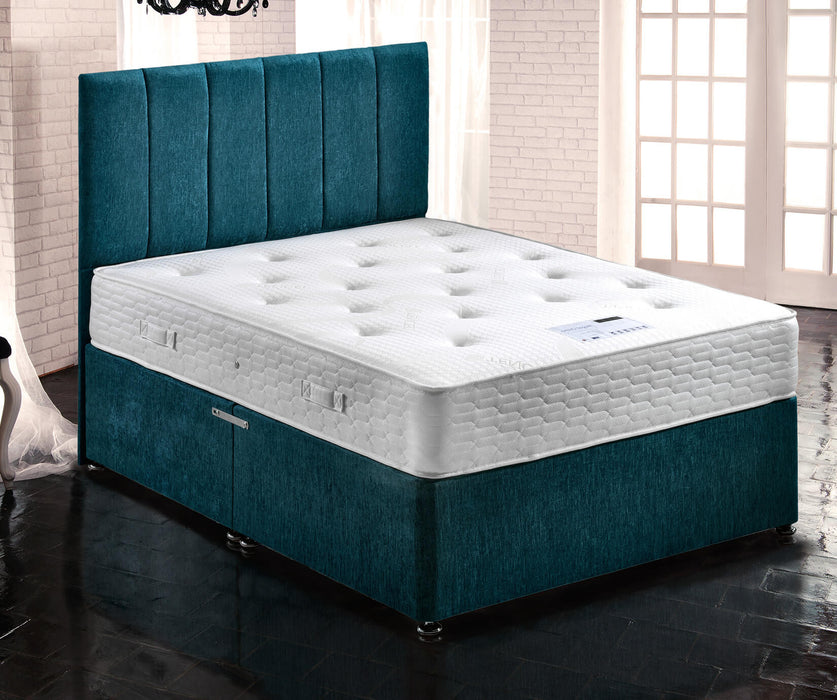 Regal Orthopedic Divan Bed Set - Base + Mattress + Headboard - The Furniture Mega Store 