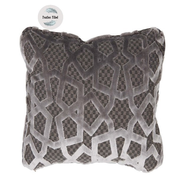 Destiny Silver Fabric Cushions - Choice Of Size & Filling - The Furniture Mega Store 