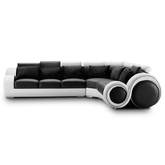 Stylo Corner Reclining Italian Leather Sofa - Various Options - The Furniture Mega Store 