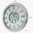 Silver Gears Wall Clock with Roman Numerals - 52.5cm - The Furniture Mega Store 