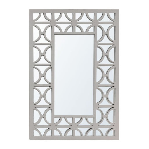 Taylor Grey & Mirrored Wall Mirror - 118cm - The Furniture Mega Store 