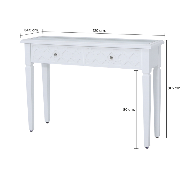 Blanca 2 Drawer Console Table - The Furniture Mega Store 