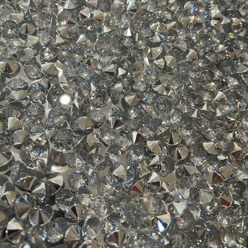 Crushed Diamond Mirrored 3 Drawer Bedside Table - The Furniture Mega Store