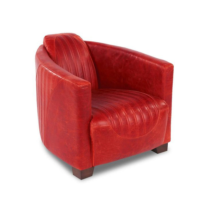 Spitfire Aniline Leather Tub Chair - Choice Of Feet & Leathers - The Furniture Mega Store 