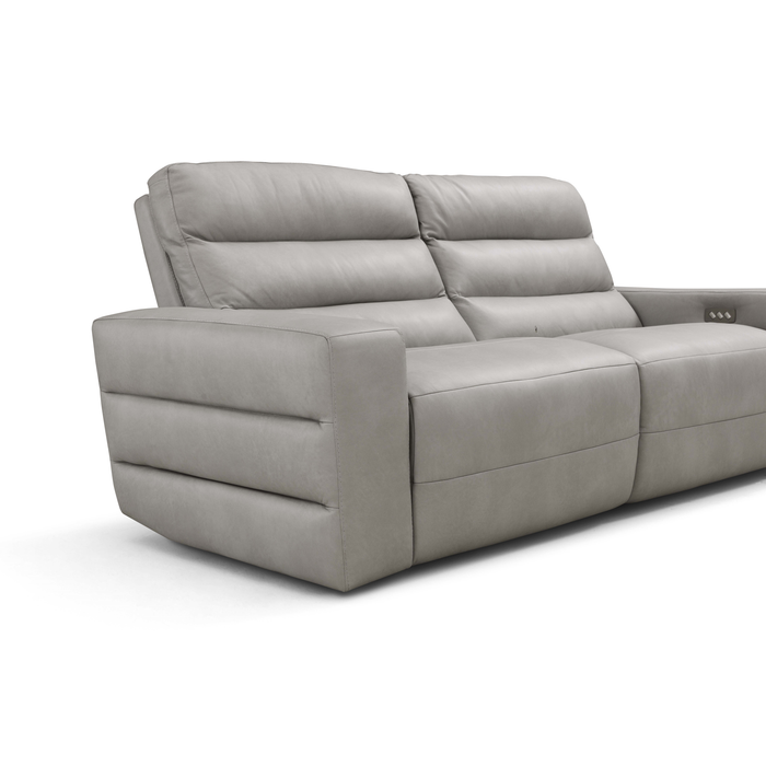 Sardegna Italian Leather Dual Power Recliner Sofa Collection - Choice Of Sizes & Leathers - The Furniture Mega Store 