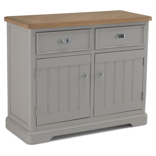 Sunbury Oak & Grey Painted 2 Door 2 Drawer Sideboard - The Furniture Mega Store 