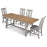 Sunbury Oak & Grey Painted 1.6 Extending Dining Table & 4 Chairs - The Furniture Mega Store 