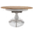 Sunbury Oak & Grey Painted Round to Oval Extending Dining Table - 110cm - 150cm - The Furniture Mega Store 