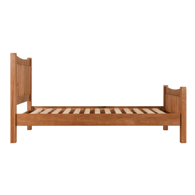 Torino Country Solid Oak 4"6' Double Bed - The Furniture Mega Store 