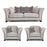 Vesper 3 Seater Sofa & 2 Armchairs Set - Choice Of Fabrics - The Furniture Mega Store 