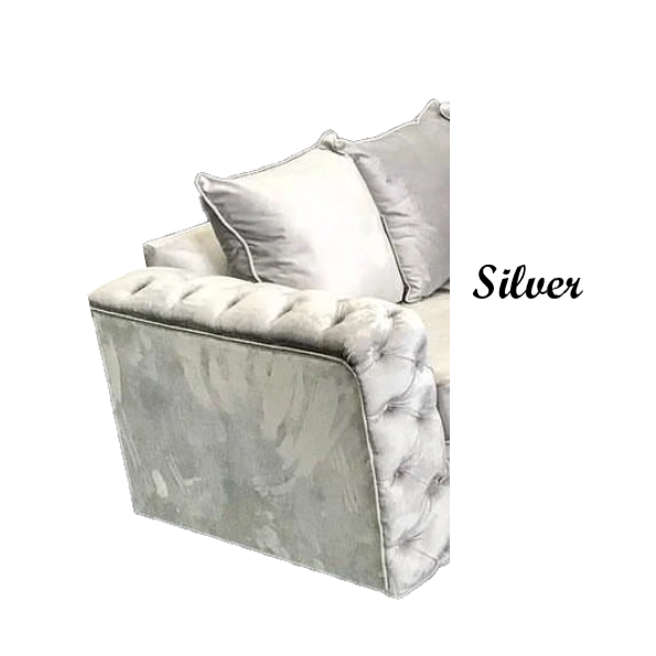 Deluxe Corner Velvet L Shaped Sofa - Choice Of Colours - The Furniture Mega Store 