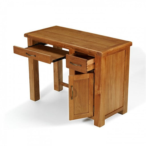 Earlswood Solid Oak Single Desk - The Furniture Mega Store 