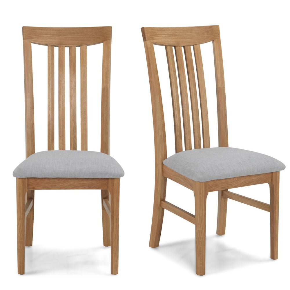 Berkley Nordic Oak Dining Chairs - Set Of 2 - The Furniture Mega Store 