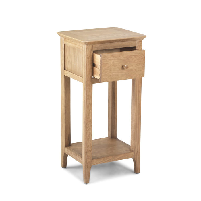Berkley Nordic Oak 1 Drawer Telephone Table - The Furniture Mega Store 