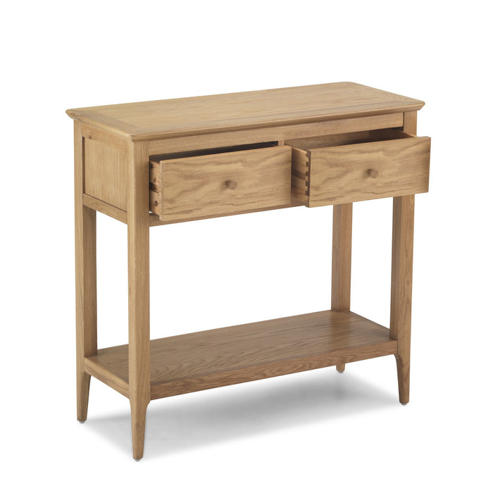 Berkley Nordic Oak 2 Drawer Console Table - The Furniture Mega Store 