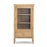 Berkley Nordic Oak Glazed Door 1 Drawer Storage Cabinet - The Furniture Mega Store 