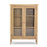 Berkley Nordic Oak Glazed 2 Door Display Cabinet - The Furniture Mega Store 