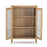 Berkley Nordic Oak Glazed 2 Door Display Cabinet - The Furniture Mega Store 