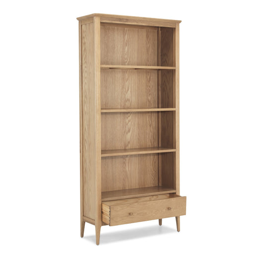 Berkley Nordic Oak 1 Drawer Large Bookcase - The Furniture Mega Store 