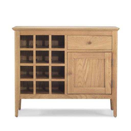 Berkley Nordic Oak Wine Storage Sideboard - 90cm - The Furniture Mega Store