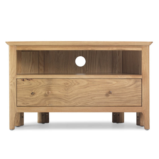 Berkley Nordic Oak Corner 1 Drawer TV Unit - The Furniture Mega Store
