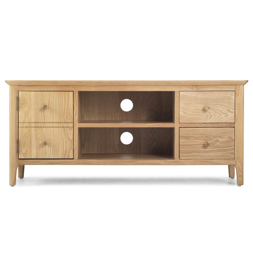Berkley Nordic Oak Widescreen TV Unit - 120cm - The Furniture Mega Store 