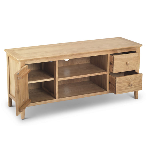 Berkley Nordic Oak Widescreen TV Unit - 120cm - The Furniture Mega Store