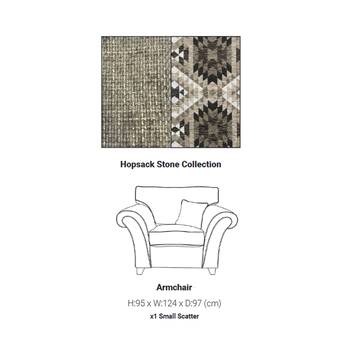 Cora Fabric Sofa & Armchair Collection - Choice Of Fabrics - The Furniture Mega Store 