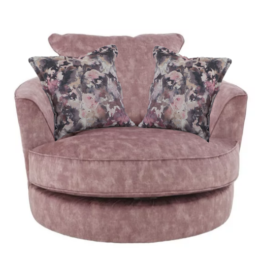 Sublime Fabric Swivel Chair - Choice Of Colours - The Furniture Mega Store 