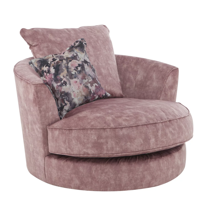 Sublime Fabric Swivel Chair - Choice Of Colours - The Furniture Mega Store 