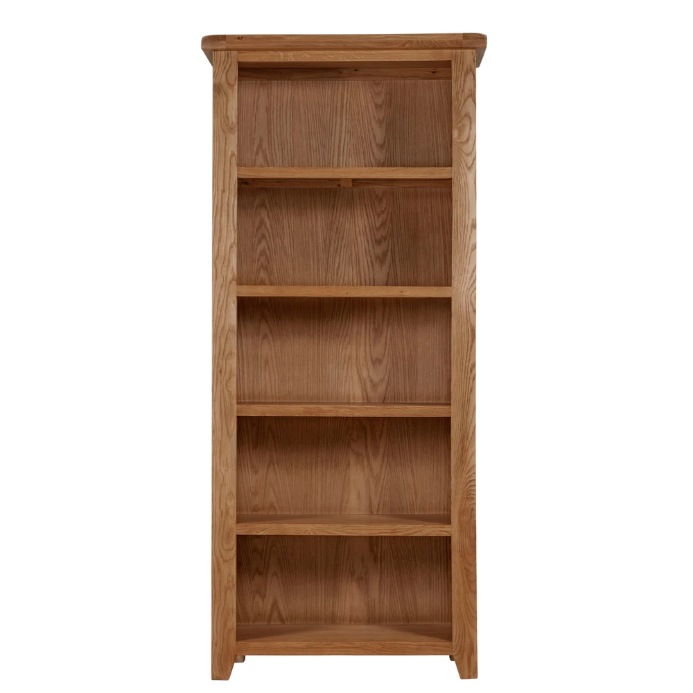 Torino Country Solid Oak Large Bookacse - The Furniture Mega Store 